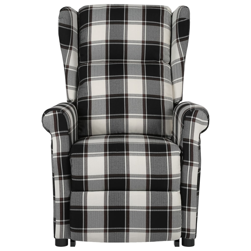 Sta-op-stoel verstelbaar stof bruin en wit