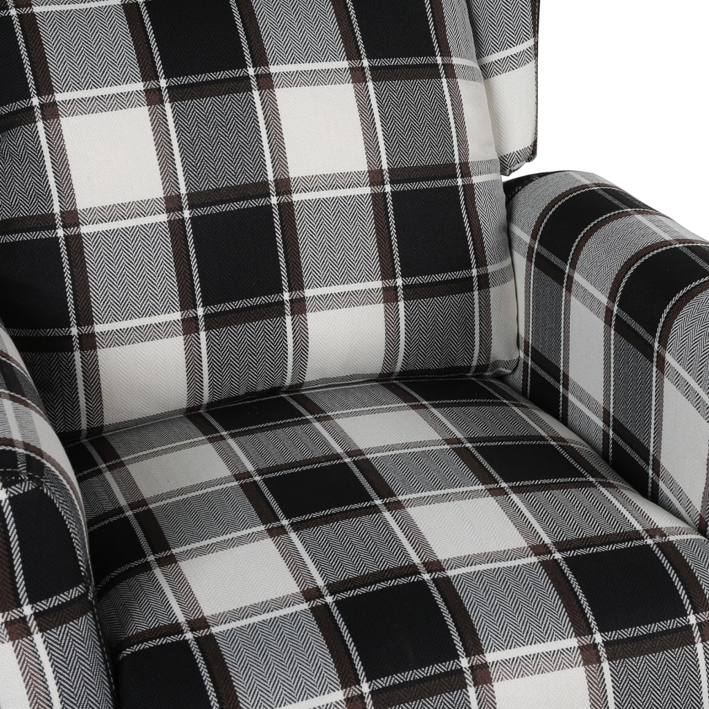 Sta-op-stoel verstelbaar stof bruin en wit