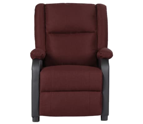 vidaXL Rozkładany fotel telewizyjny, fioletowy, ekoskóra i tkanina