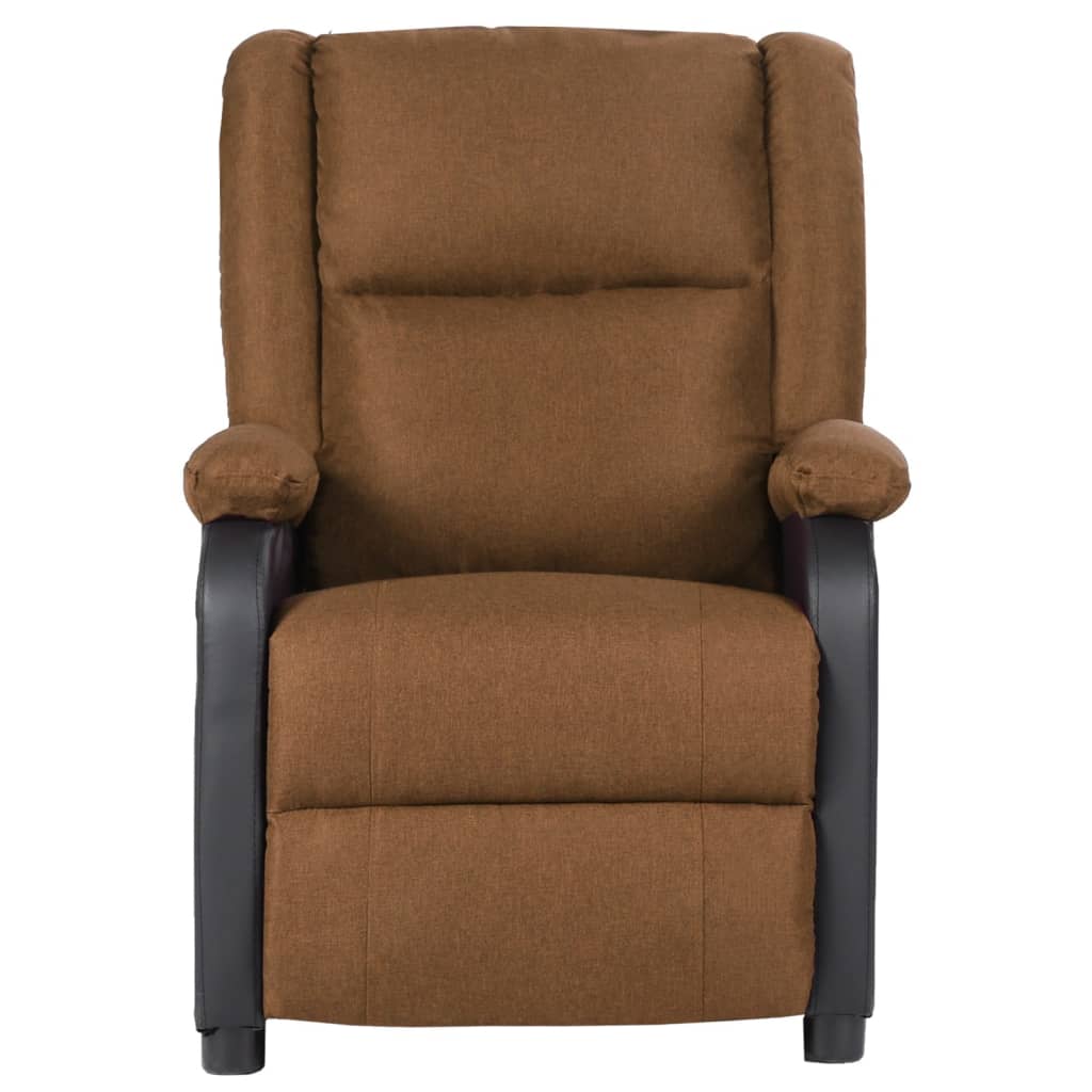 vidaXL Fauteuil inclinable Taupe Similicuir et tissu