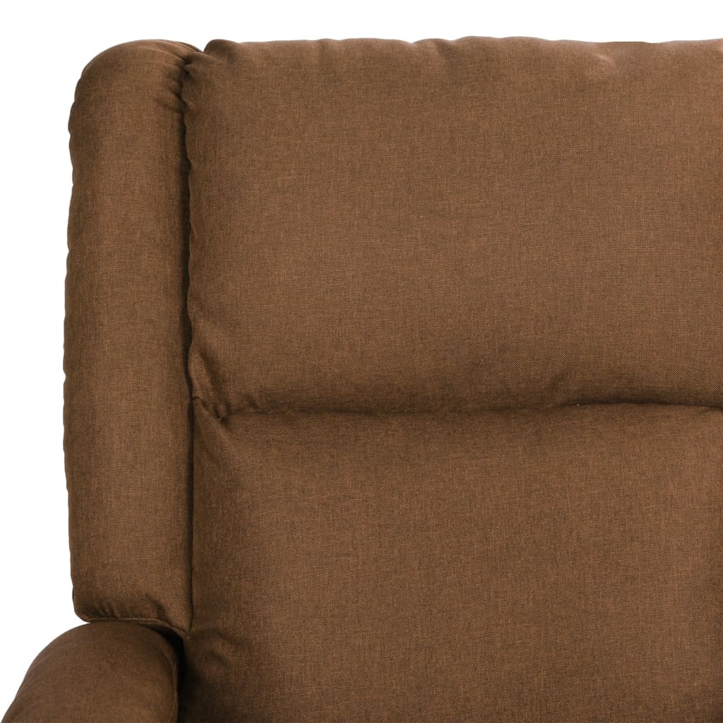 Реклайнер стол, таупе, изкуствена кожа и текстил