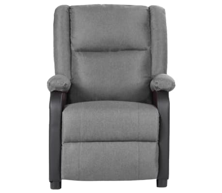 vidaXL Fauteuil de massage Gris clair Similicuir et tissu