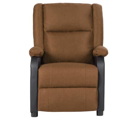 vidaXL masāžas krēsls, pelēkbrūna mākslīgā āda un audums