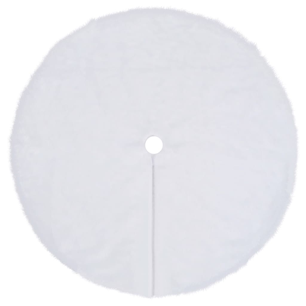 

vidaXL Christmas Tree Skirt White 4 ft Faux Fur