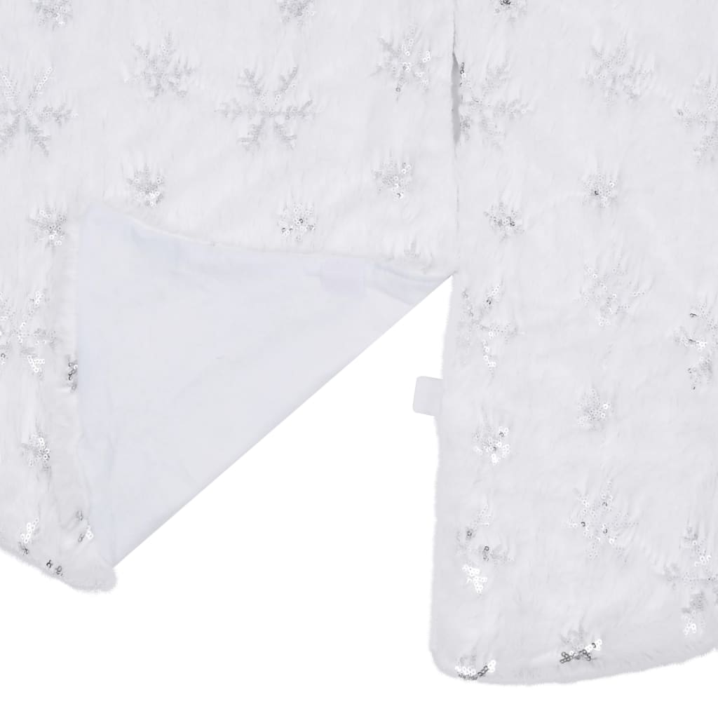  Luxusná deka pod vianočný stromček biela 90 cm umelá kožušina