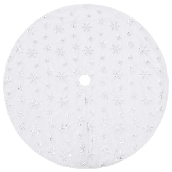 vidaXL luksuslik j&otilde;ulupuu seelik, valge, 122 cm, kunstkarusnahk