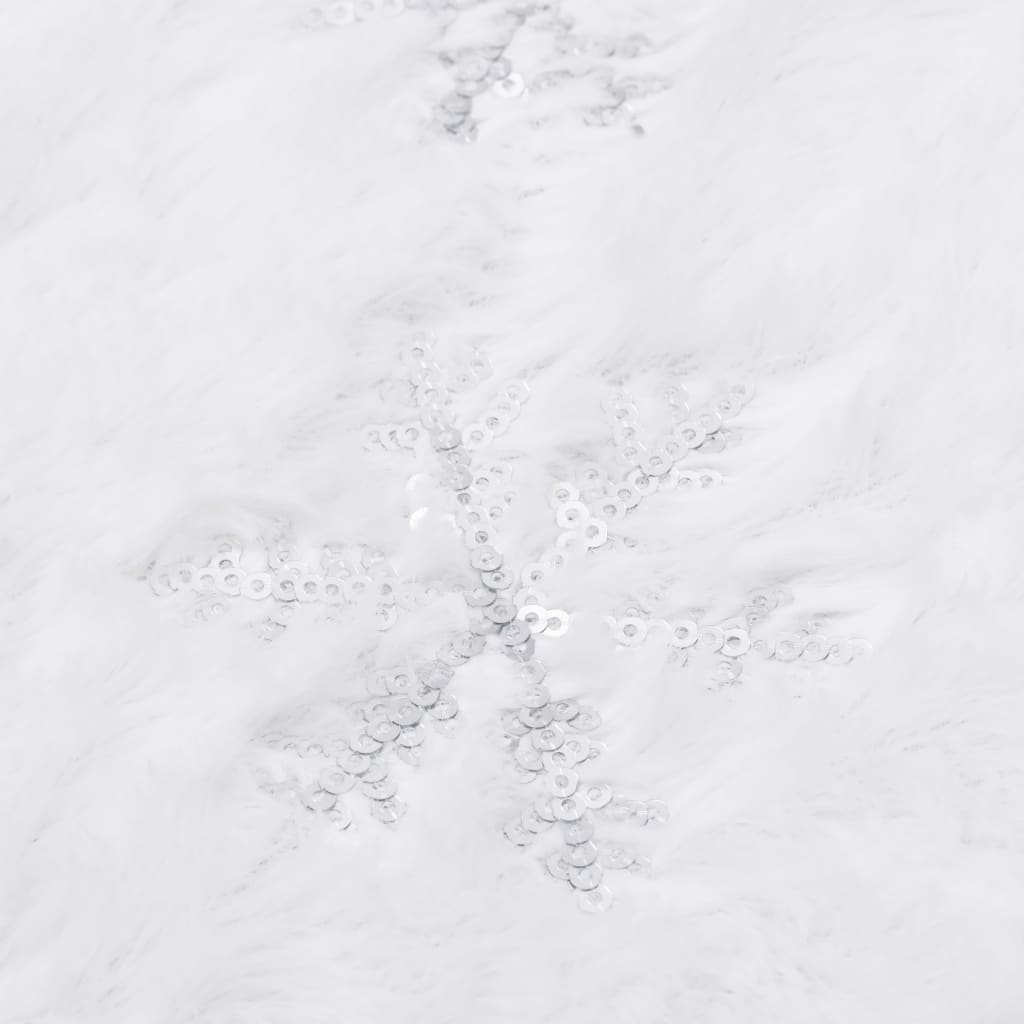 Fényűző fehér műszőrme karácsonyfatalp-takaró 150 cm 