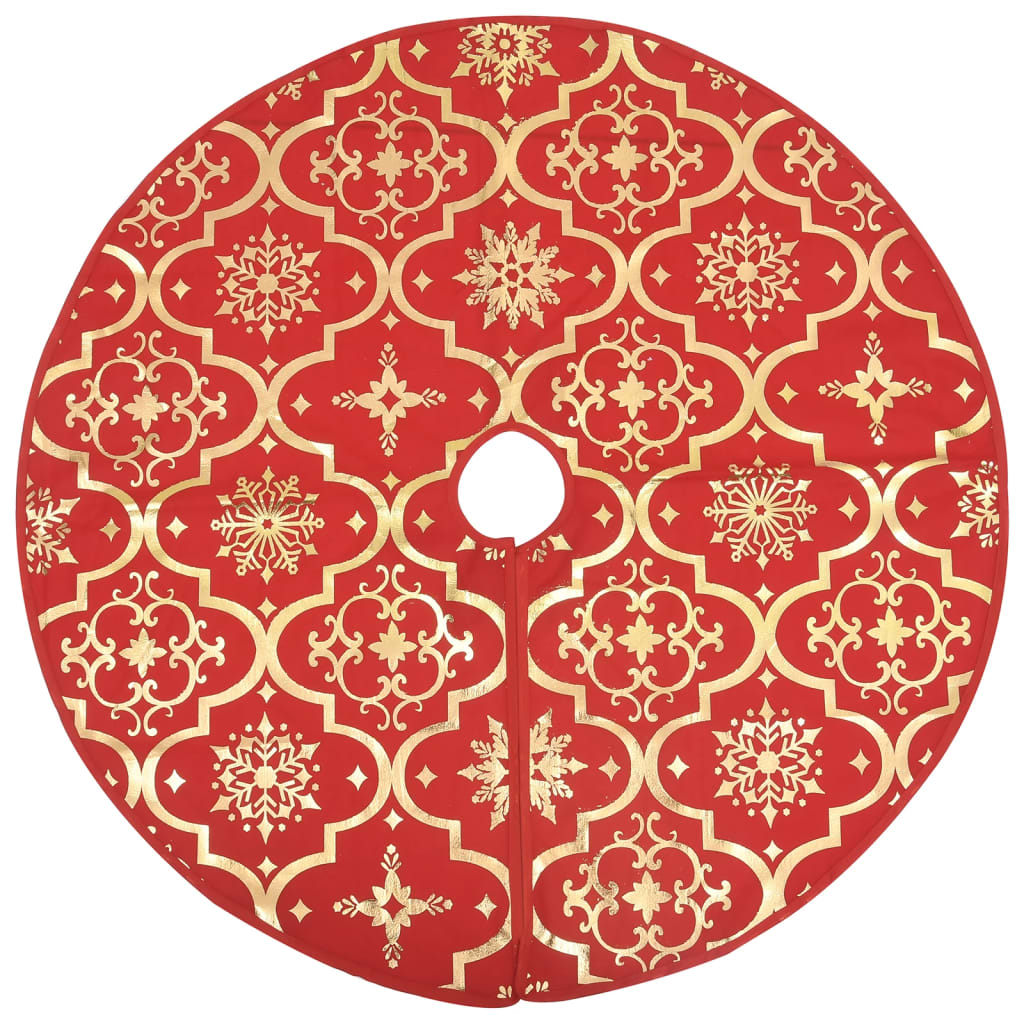 

vidaXL Kerstboomrok luxe met sok 150 cm stof rood