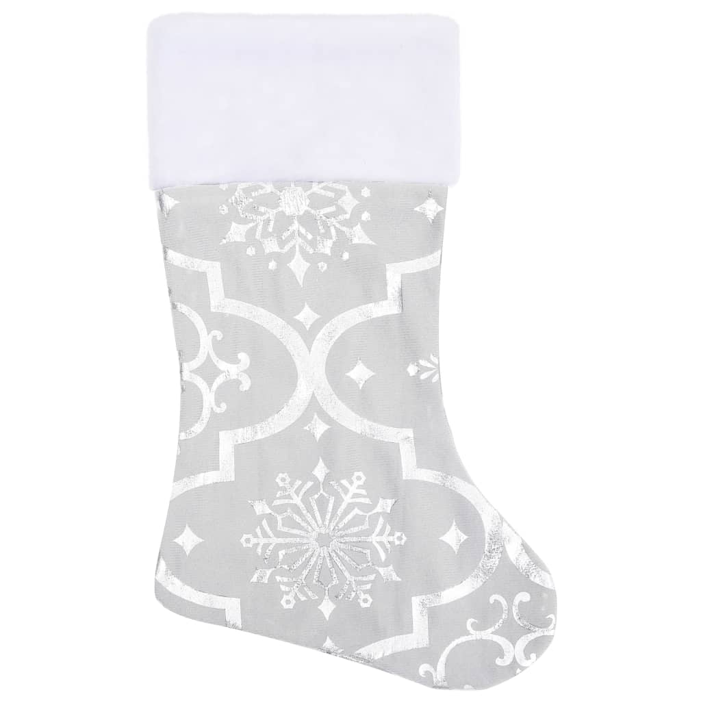 Fényűző fehér szövet karácsonyfatalp-takaró zoknival 150 cm 