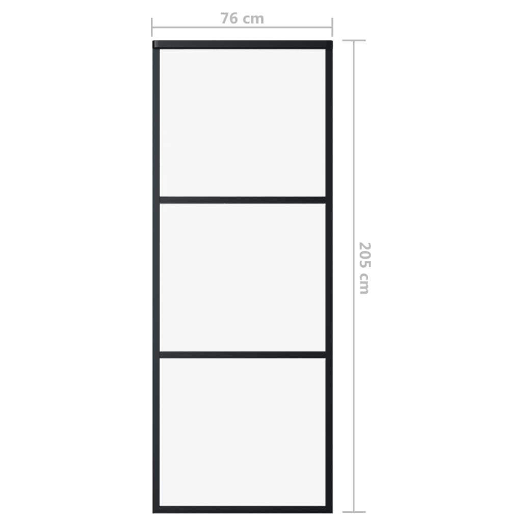 Porta de vidro deslizante - Estilo celeire 75x210cm