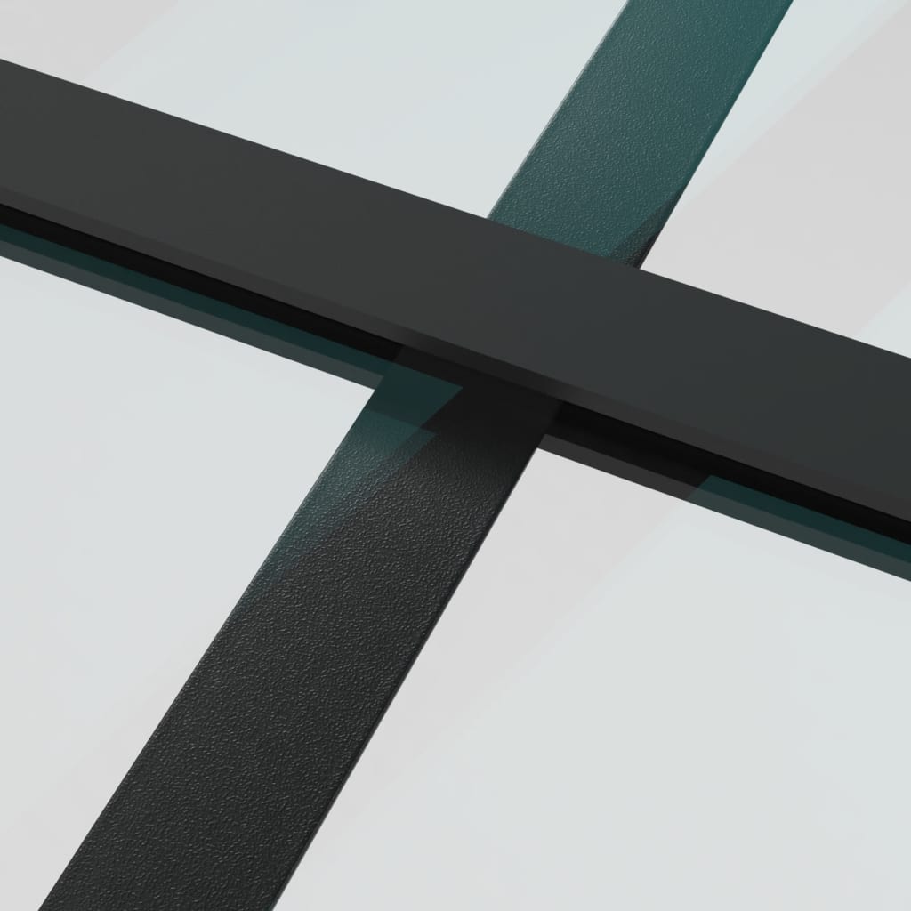 vidaXL Ușă glisantă, negru, 102x205 cm, sticlă ESG și aluminiu   