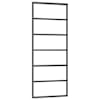 vidaXL liuguks, ESG-klaas ja alumiinium, 76x205 cm, must