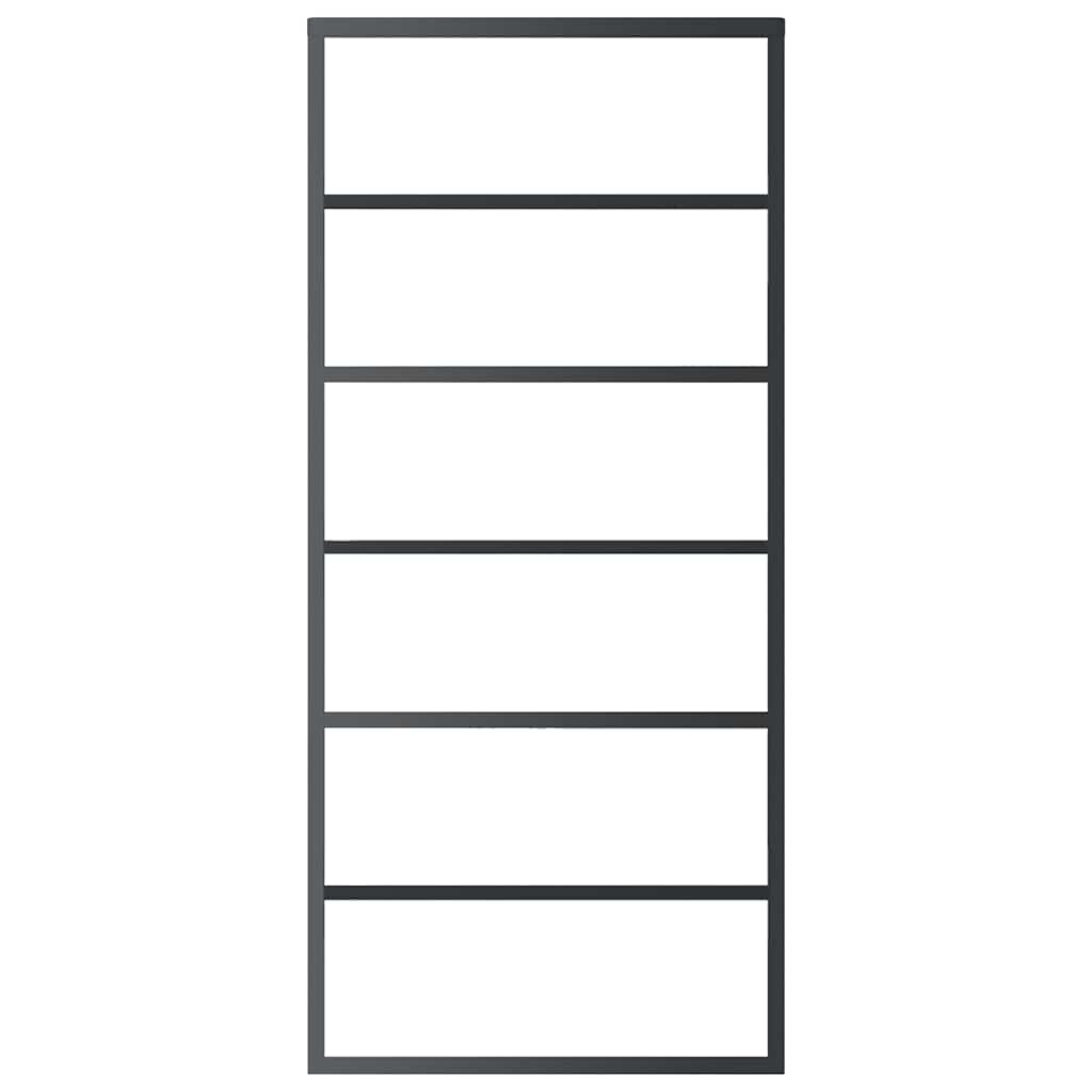 Thumbnail - vidaXL Schiebetür ESG-Glas und Aluminium 90x205 cm Schwarz