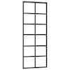 vidaXL liuguks, ESG-klaas ja alumiinium, 76x205 cm, must