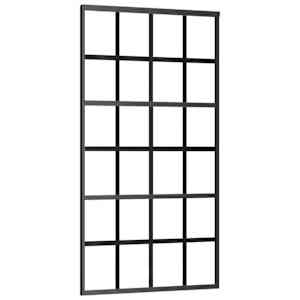 Posuvné dveře ESG sklo a hliník 102 x 205 cm černé - obrázek 2