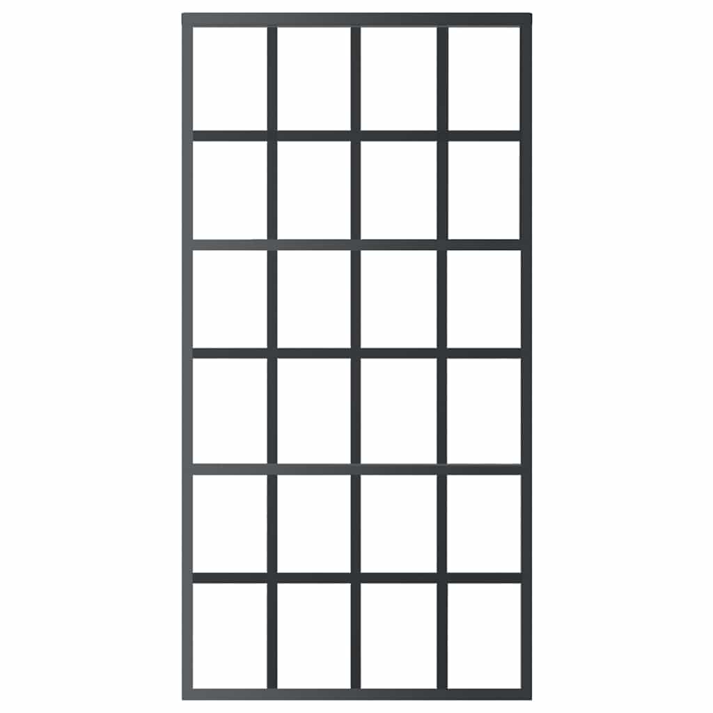 vidaXL fekete ESG üveg és alumínium tolóajtó 102 x 205 cm