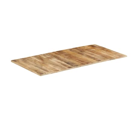 vidaXL Tablero para mesa madera de mango rugosa 120x60x (1,5-1,6) cm