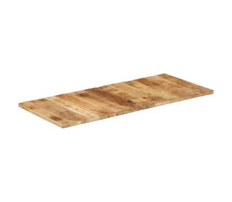 vidaXL Tablero para mesa madera de mango rugosa 140x60x(2,5-2,7) cm