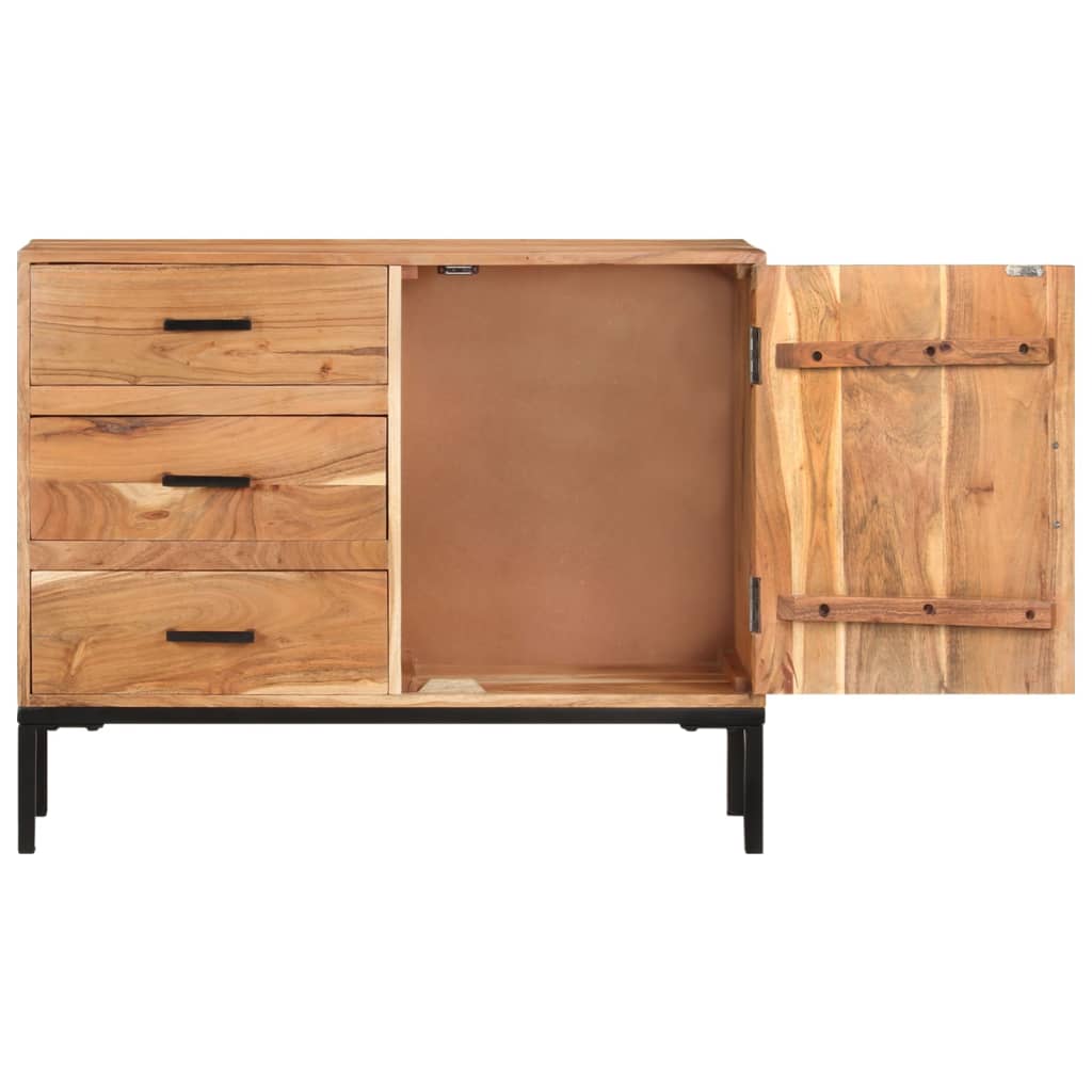 vidaXL Sideboard 34.6"x11.8"x28.7" Solid Acacia Wood