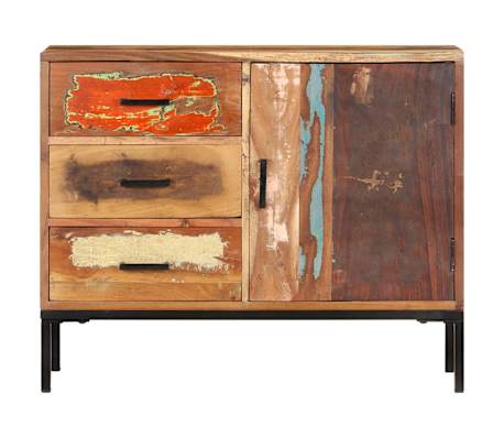vidaXL Buffet 88x30x73 cm Bois de r&eacute;cup&eacute;ration solide