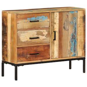 Příborník 88 x 30 x 73 cm masivní recyklované dřevo - obrázek 11