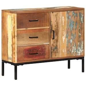 Příborník 88 x 30 x 73 cm masivní recyklované dřevo - obrázek 12