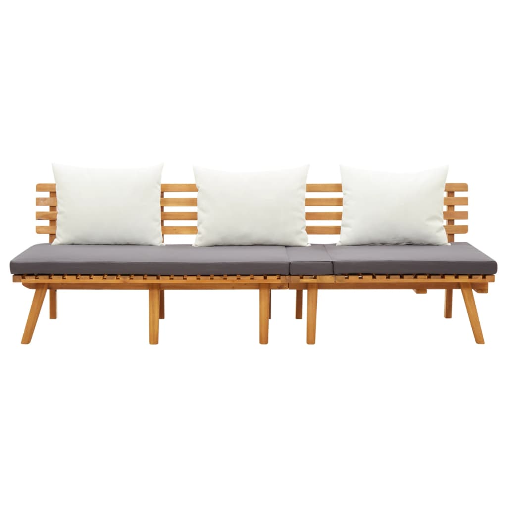 vidaXL Puutarhan päivävuode 200x65 cm täysi akasiapuu
