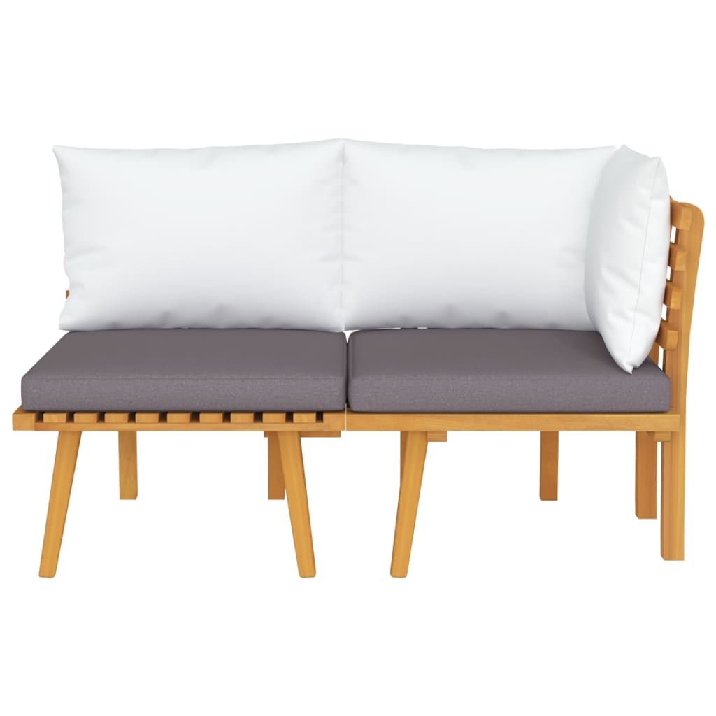 vidaXL Set mobilier de grădină cu perne, 2 piese, lemn masiv de acacia