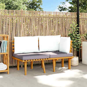 Vrtna sedežna garnitura 2-delna z blazinami trden akacijev les