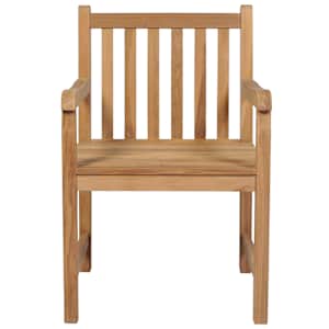 Zahradní židle 4 ks béžové podušky masivní teak - obrázek 5