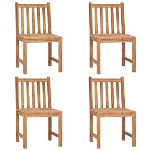 Zahradní židle 4 ks s poduškami masivní teak - obrázek 3
