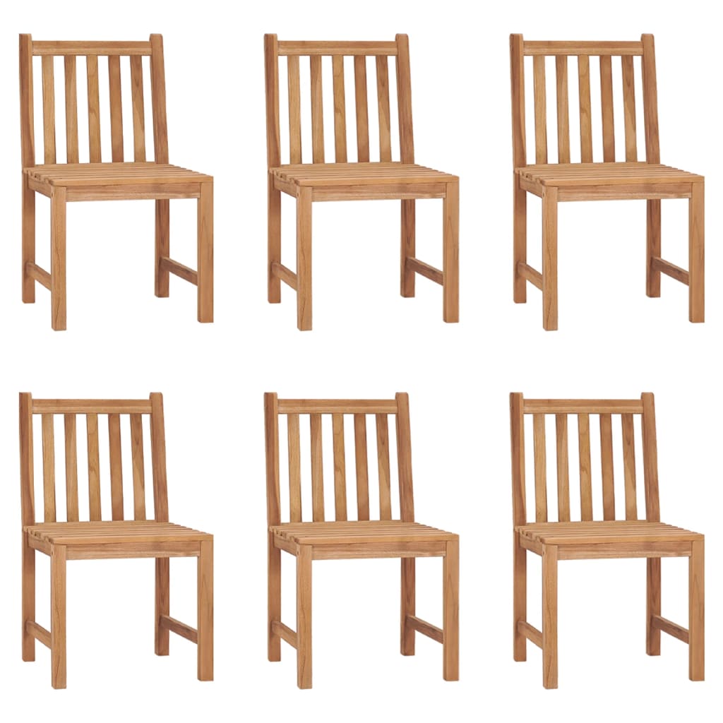 vidaXL Tuinstoelen 6 st met kussens massief teakhout afbeelding