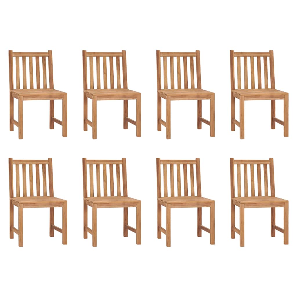 vidaXL Tuinstoelen 8 st met kussens massief teakhout afbeelding
