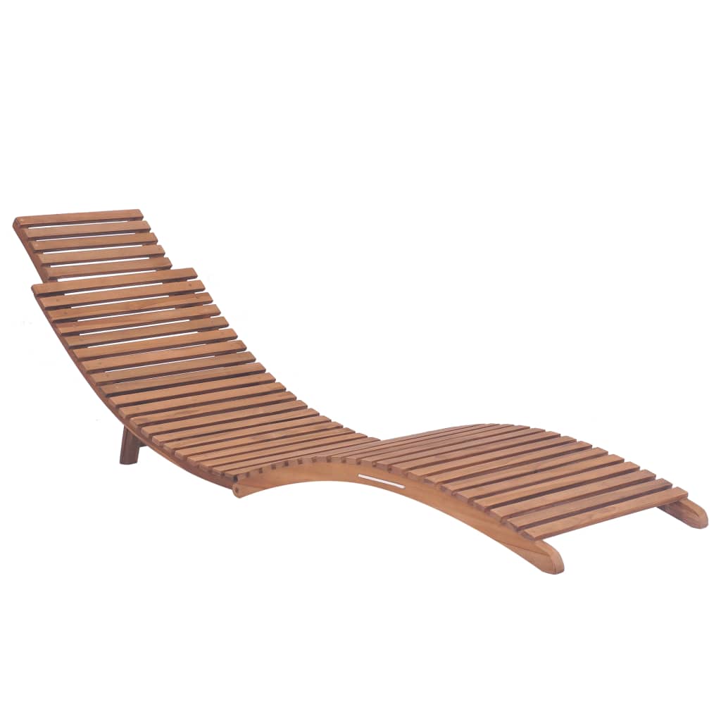 Thumbnail - vidaXL Sonnenliegen 2 Stk. Klappbar Massivholz Teak