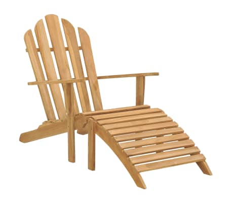 vidaXL Adirondack Chair | Set of 2 | Natural Teak