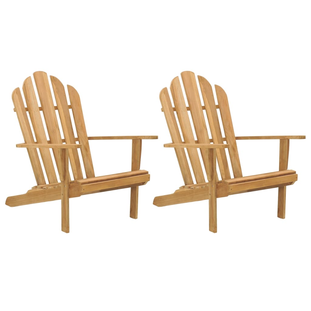 vidaXL Zahradní židle Adirondack 2 ks masivní teakové dřevo
