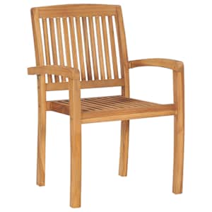 Stohovatelné zahradní židle 4 ks masivní teak - obrázek 2