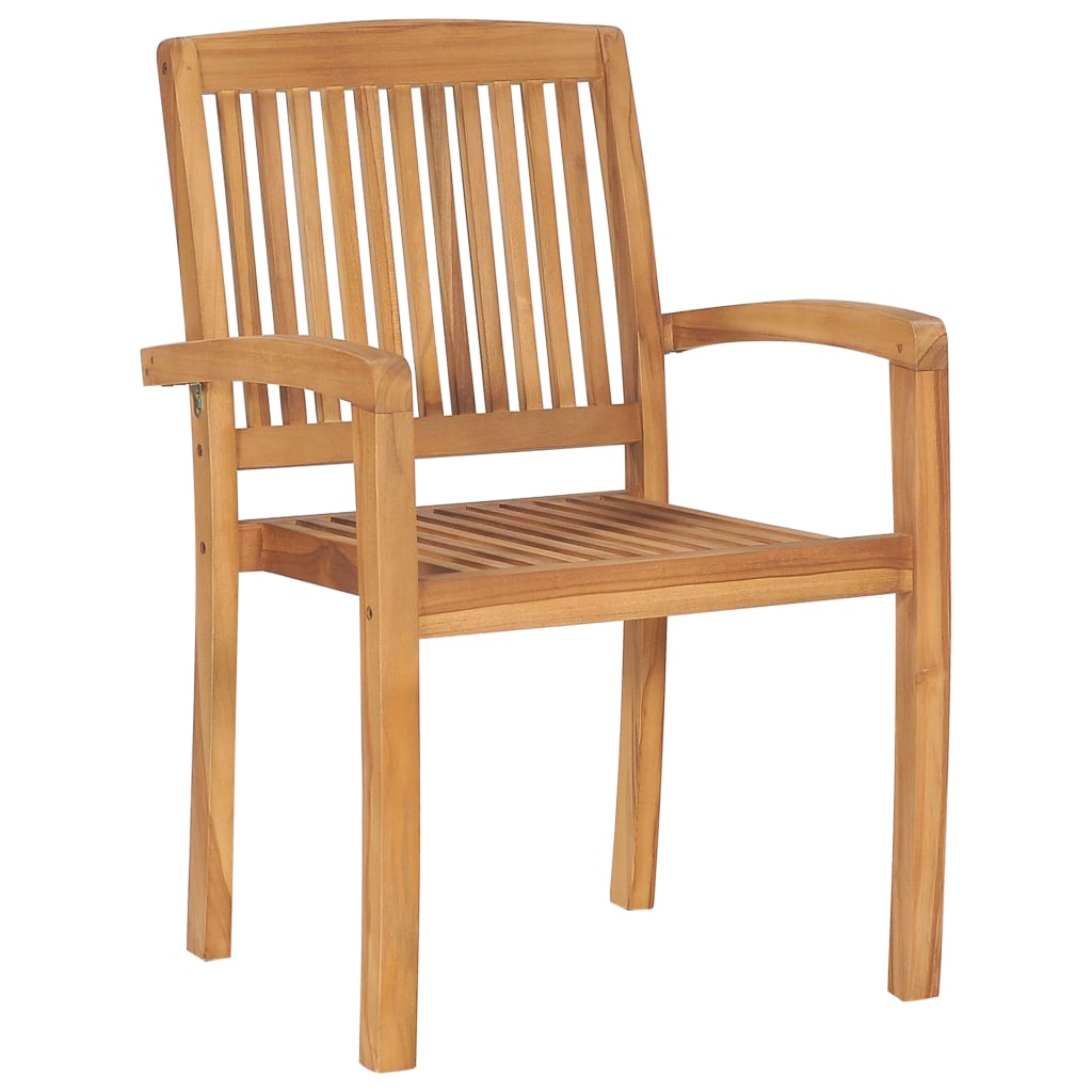 

vidaXL Tuinstoelen stapelbaar 8 st massief teakhout