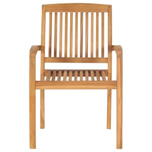 Stohovací zahradní židle s poduškami 4 ks masivní teak - obrázek 5