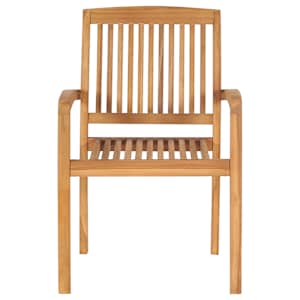 Stohovatelné zahradní židle s poduškami 4 ks masivní teak - obrázek 5