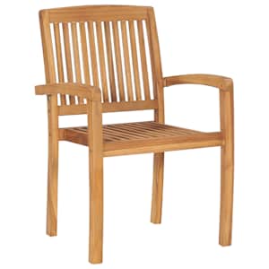 Stohovací zahradní židle s poduškami 4 ks masivní teak - obrázek 4