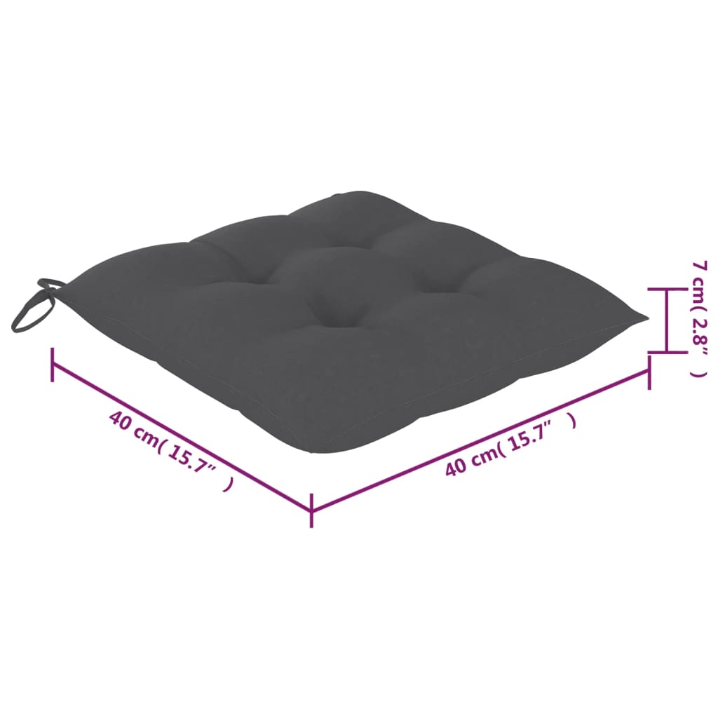 Tuinstoelen stapelbaar 4 st met kussens massief teakhout image 15