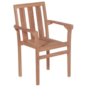 Stohovatelné zahradní židle s poduškami 6 ks masivní teak - obrázek 4