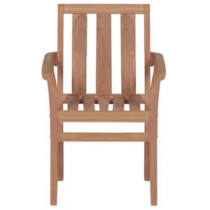Stohovatelné zahradní židle s poduškami 6 ks masivní teak - obrázek 5