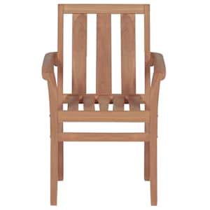 Stohovatelné zahradní židle s poduškami 6 ks masivní teak - obrázek 5