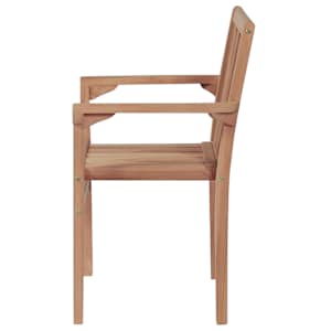 Stohovatelné zahradní židle s poduškami 6 ks masivní teak - obrázek 6