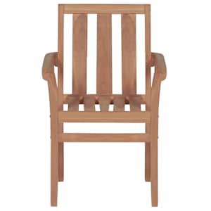 Stohovatelné zahradní židle s poduškami 8 ks masivní teak - obrázek 5