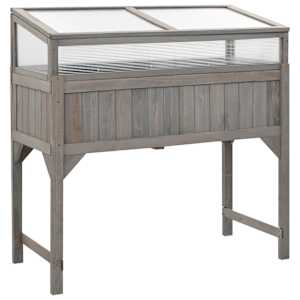 Visoka greda z rastlinjakom 110x54x120 cm trden les jelke