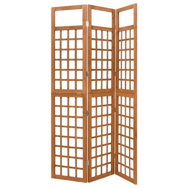 vidaXL 3 paneeliga sirm/ronitaimede alus, kuusepuit, 121 x 180,5 cm