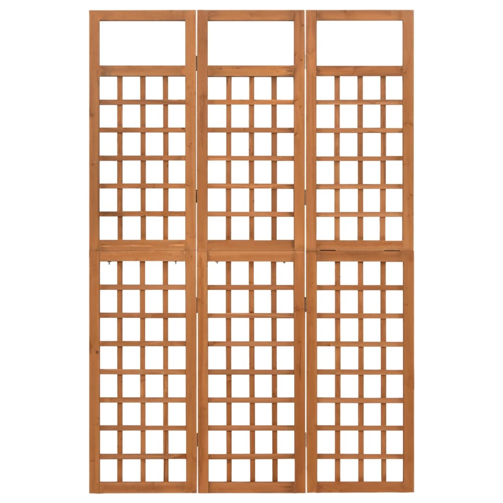 Separator cameră cu 3 panouri, 121×180,5 cm, nuiele lemn brad